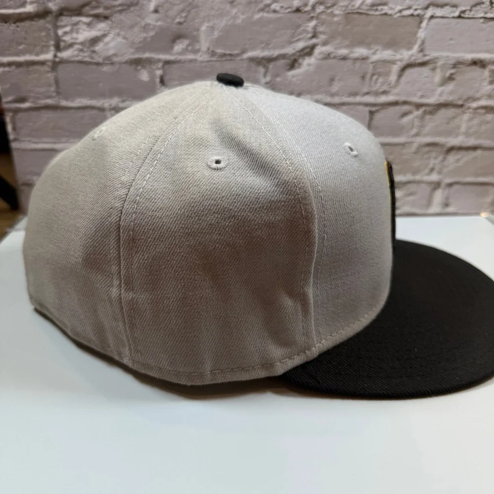 New Era 59FIFTY Pittsburgh Pirates Mens 7 3/8 Gray Black Fitted Baseball Hat